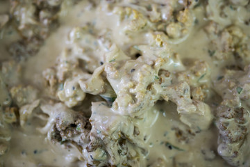 Cauliflower with tahini salad 