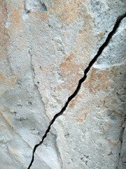 crack in the wall. concrete. stone. divorce. section of property. quarrel. family discord. parting. pain. parting.