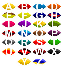 Alphabet logo in oval