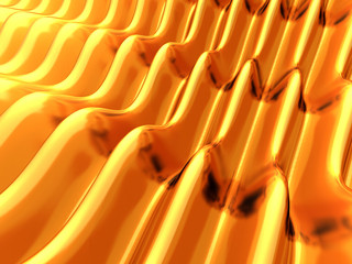 Glossy golden elegant wave lines background