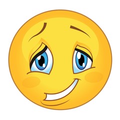 smiling emoticon. vector illustration