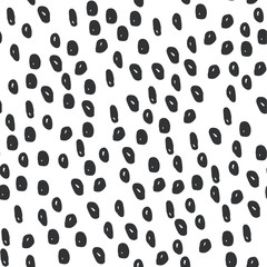 Vector seamless pattern witch sketch circle texture. Irregular, hand drawn abstract animal skin. Design for print on fabric