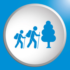Hiking icon illustration