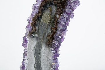 Crystal Stone macro mineral, purple rough amethyst quartz