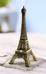 Eiffel decoration closeup blur background