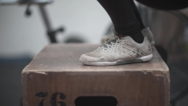 Box Jumps, Close Up.