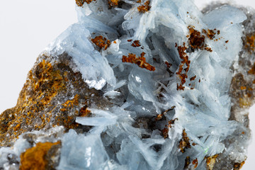 Blue barite mineral specimen