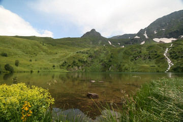 Fototapeta na wymiar Lake view, Belkau-Kel, Arkhyz.