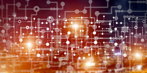 Wireless connection or networking concept as means of communication and social interaction