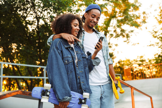 Portrait of a happy young african couple