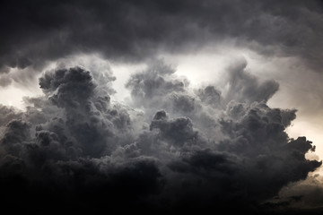 Clouds background. Dramatic grey clouds - 215058137