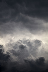 Clouds background. Dramatic grey clouds
