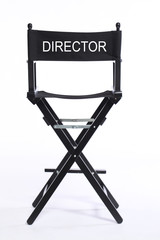 cinema movie director chair stool isolated on white background