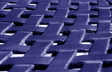 Part of metal construction pattern in blue tone.