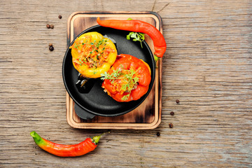 Stuffed pepper with meat