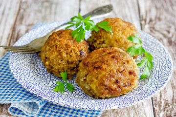 Scotch eggs - meatballs with boiled eggs