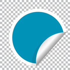blue round sticker