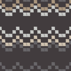 Seamless abstract geometric pattern. The pattern of pixels. Mosaic texture. Brushwork. Hand hatching. Scribble texture. Textile rapport.