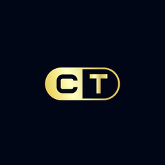 Initial Letter CT Logo Template Design