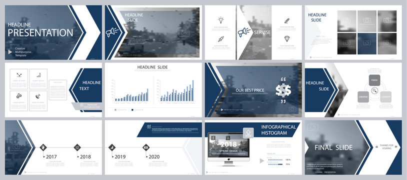 Set, dark blue, black elements of infographics, white background.Themes, presentations.Slide set.Use business presentations, corporate reports, marketing, advertising, anniversaries booklets banners
