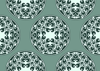 Circle Geometric Seamless Pattern, vector illustration file.