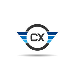 Initial Letter CX Logo Template Design