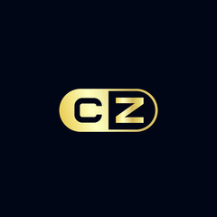 Initial Letter CZ Logo Template Design