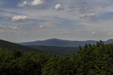 Fototapeta premium panorama Bieszczady połoniny