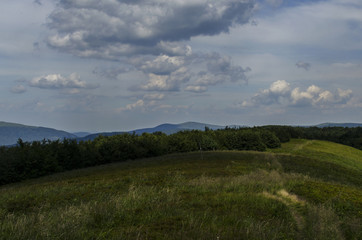 Fototapeta premium panorama Bieszczady połoniny