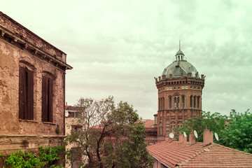 Obraz premium Phanar Greek Orthodox College known in Greek as Great School of Nation is oldest surviving and most prestigious Greek Orthodox school located in Balat.ISTANBUL,TURKEY - May 6,2017