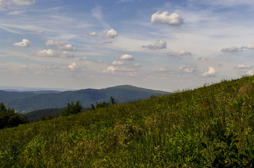 Fototapeta premium panorama Bieszczady połoniny