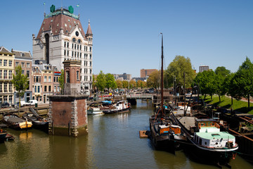 The City of Rotterdam, Oude Haven, the oldest part of the harbour, the historic dockyard dock, an Old ship, , Netherlands