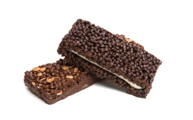 cereal chocolate bar isolated