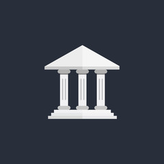 Court Building Bank Vector Icon