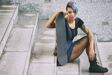 Stylish skateboarder