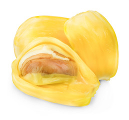 Ripe Jackfruit isolated on white background.