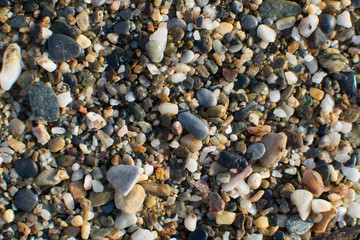 The beach stone ground.