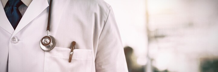 Doctor wearing lab coat 