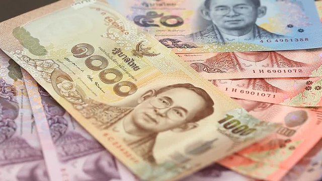 thai money closeup