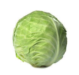 Fototapeta premium Fresh cabbage on white background. Healthy food
