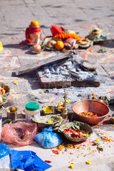 Detail of Hindu ceremony in Kathmandu, Nepal