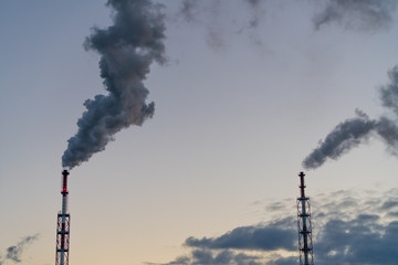 Air pollution from a local factory.