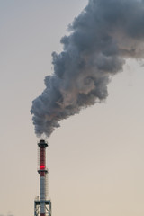 Air pollution from a local factory.