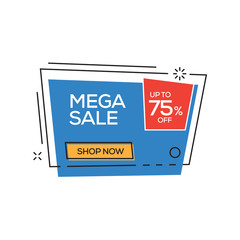 MEGA Sale 75% Banner