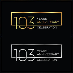 103rd years anniversary celebration background
