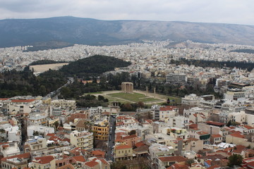 Fototapeta na wymiar Vistar panorámica de Atenas