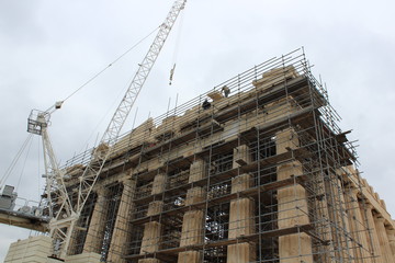 Trabajos de reconstrucci&oacute;n del Parten&oacute;n 