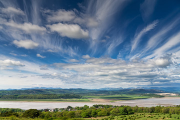 Cirrus clouds from an approaching warm front.