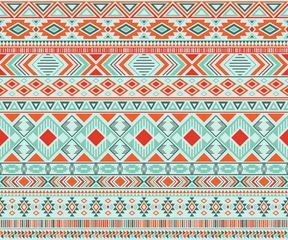 Deurstickers Etnische stijl American Indian patroon tribal etnische motieven geometrische vector achtergrond.