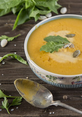 Potato and pumpkin soup